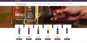 A website design for a liquor store.